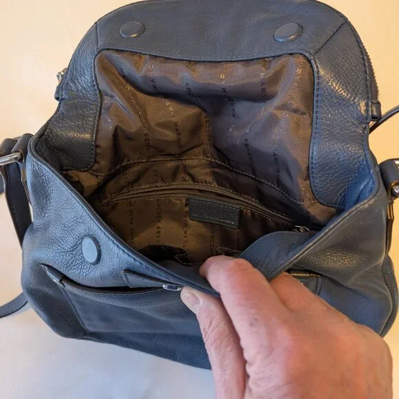 Marc Jacobs Natasha Blue Crossbody (Larger 12 inch version) - Picture 4 of 6